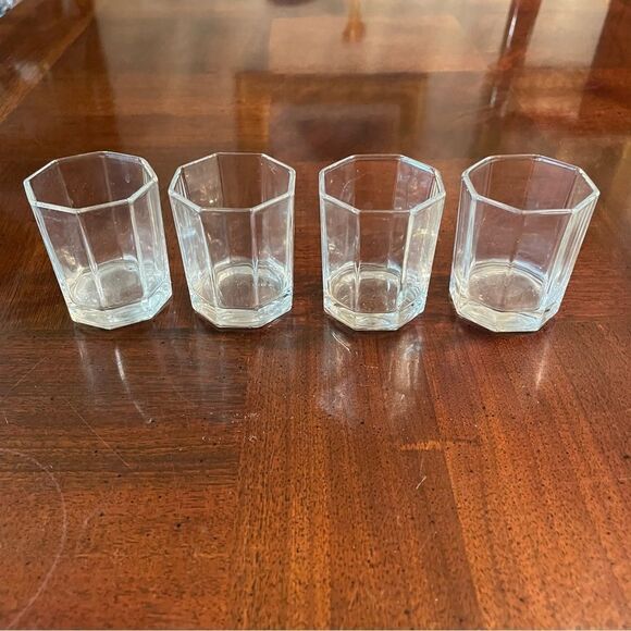2 oz Arcoroc Luminarc Octime Clear Glass Shooter Bar Shot Glasses Set of 4 - Picture 1 of 8